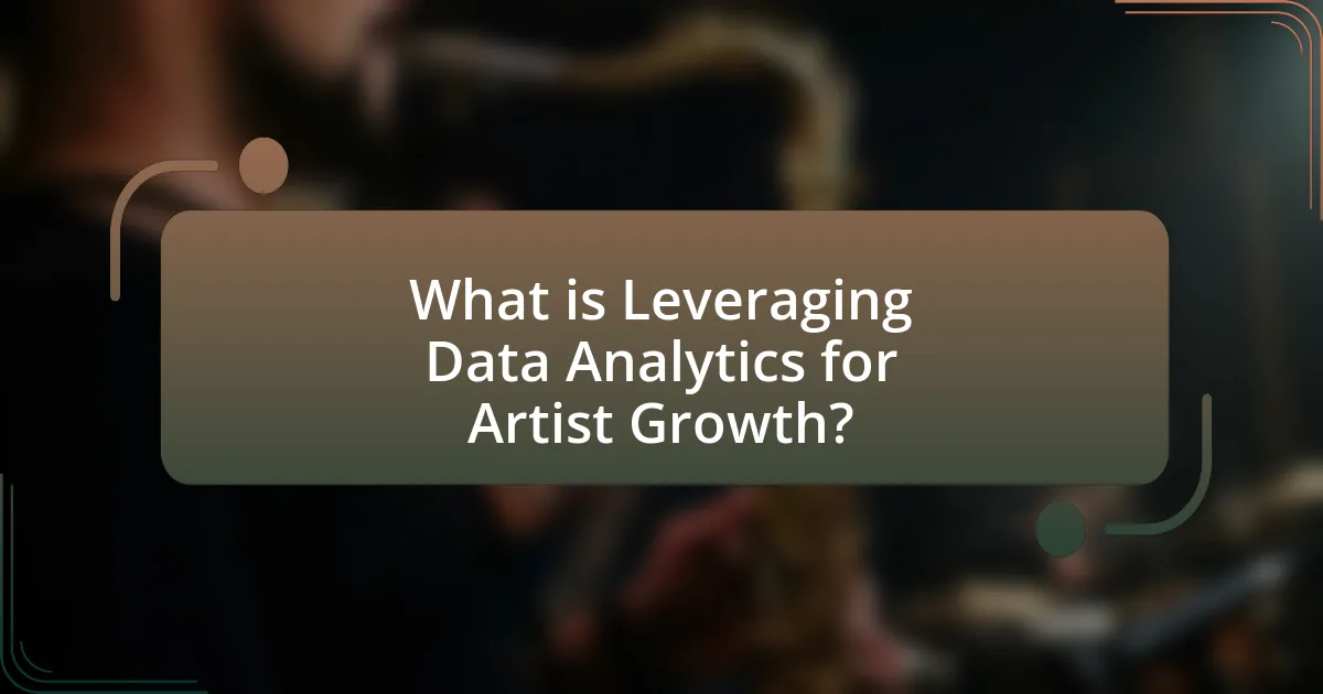 What is Leveraging Data Analytics for Artist Growth?
